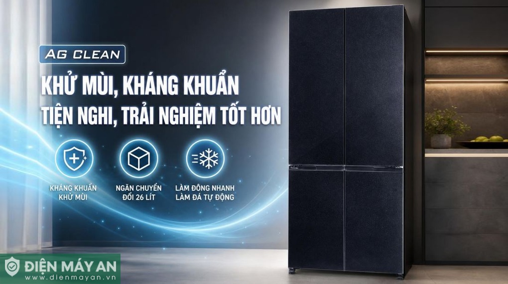 Tủ lạnh âm tường Panasonic Inverter 482 lít Multi Door NR-XZ550HGKV